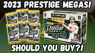 SHOULD YOU BUY 2023 Panini Prestige Football Mega Box Review [upl. by Ecilahs]