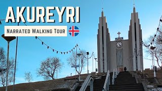 AKUREYRI Iceland  4K Narrated Walking Tour  Lets Walk 2023 [upl. by Lativa]