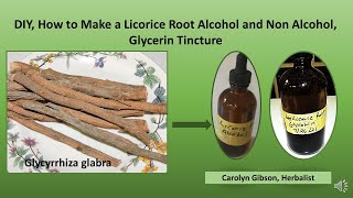 DIY How to Make a Licorice Alcohol tincture and a Non Alcohol Glycerin Tincture [upl. by Hairam]