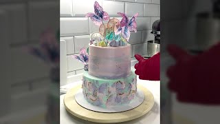 Masterpiece in Layers The DoubleTiered Butterfly Cake [upl. by Previdi633]