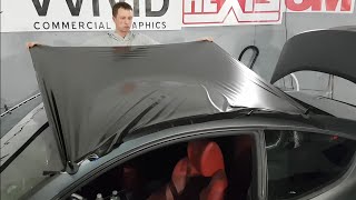 Showing A Beginner How To Vinyl Wrap A Roof [upl. by Eelnyl]