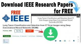 how to download IEEE research papers for free without being a IEEE member [upl. by Enorel]