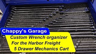 Custom Wrench Organizer for Harbor Freight mechanics cart [upl. by Gierk743]