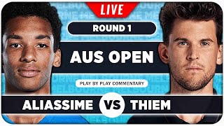 AUGERALIASSIME vs THIEM • Australian Open 2024 • LIVE Tennis PlaybyPlay Stream [upl. by Voccola]