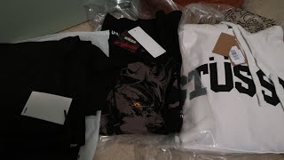 STUSSY BLOCK HOODIE  UNIQLO X METAL GEAR TEE  EARLS COLLECTION CARGO PANTS UNBOXINGREVIEW [upl. by Nehtan820]