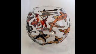 Glass Painted Koi Carp Bowl Project [upl. by Alaster]