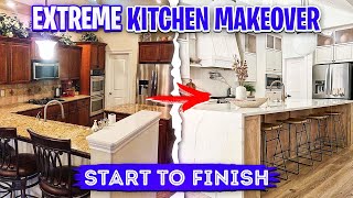 DIY Kitchen Makeover  START TO FINISH [upl. by Hitt516]