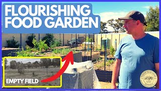 Empty Field to Flourishing Food Garden  Permaculture Transformation [upl. by Emmye]