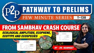 From SAMBHAV Crash course  Ecological amplitude Ecophene Ecotype and Ecospecies [upl. by Barber]