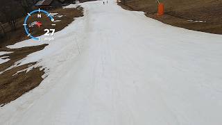 Upto 30mph GoPro HD Skiing GREEN slope MANDARINES  MEGEVE ski resort Feb 2024 [upl. by Harleigh]