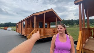 Are we BUYING a cabin Tiny Home Park Model [upl. by Basia537]