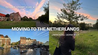 leiden uni move in vlog  unpacking  dorm tour [upl. by Darya]