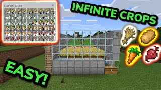 SIMPLE 121 SEMIAUTOMATIC CROP FARM TUTORIAL in Minecraft Bedrock MCPEXboxPS4SwitchPC [upl. by Zeena]