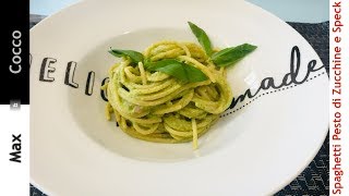 Spaghetti PESTO di ZUCCHINE e SPECK  Semplice e Veloce [upl. by Brest]