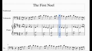 The First Noel  Cello and Piano Sheet MusicDownload on description [upl. by Isiah]