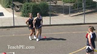 Netball Drill  Defending  Peripheral Vision Level 2  Stage 1 [upl. by Undis]