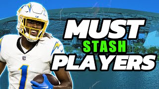 10 MUST STASH Players in Fantasy Football with SECRET UPSIDE [upl. by Aphrodite]