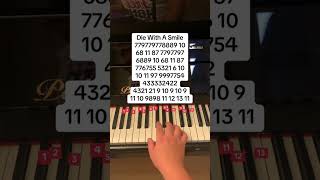 DIE WITH A SMILE PIANO TUTORIALS shorts piano easy tutorials music [upl. by Stiruc]