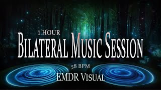 58 BPM Anxiety Release  Bilateral Stim Music amp EMDR Visual Session  Anxiety PTSD Insomnia  EMDR [upl. by Lowney]