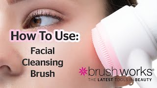 How to use the Brushworks Facial Cleansing Brush [upl. by Irreg]