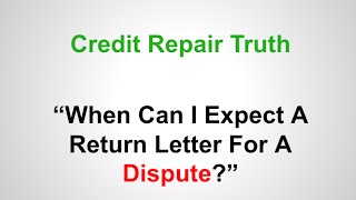 When can i expect a dispute return letter [upl. by Nailuj]