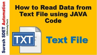 How to Read Data from Text File using JAVA Code [upl. by Oran]