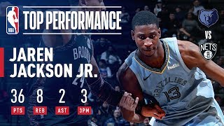 Jaren Jackson Jr Drops NBA Rookie SeasonHigh 36 Points  November 30 2018 [upl. by Yahsal]