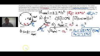 2D Motion Problem Radial amp Tangential Acceleration [upl. by Eynobe]