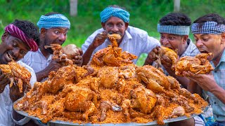 FULL CHICKEN BIRYANI  Whole Chicken Biryani Cooking amp Eating in Village  Arabian Biryani Recipe [upl. by Parks]