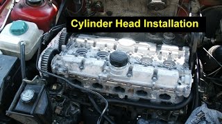 Cylinder head installation head gasket lifters cam cover etc Volvo 850 S70 V70 etc  REMIX [upl. by Lili]