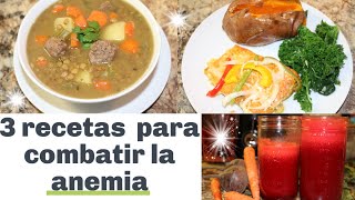 3 recetas para combatir la anemia  Ros Emely [upl. by Essam400]