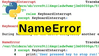 NameError  Python  Tutorial [upl. by Erleena798]