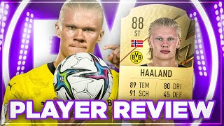 FIFA 22 GOAT HAALAND PLAYER REVIEW [upl. by Anyk]