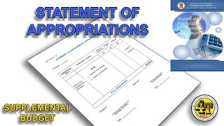 STATEMENT OF SUPPLEMENTAL APPROPRIATIONS  SUPPLEMENTAL BUDGET [upl. by Ramedlab]