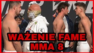 Ważenie FAME MMA 8  Kasjo VS Najman  Marcin Dubiel VS Kacper Blonsky fame mma [upl. by Annanhoj]