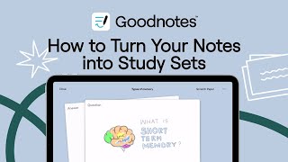 How to Turn Your Notes into Flashcards with Study Sets in Goodnotes [upl. by Karilla]