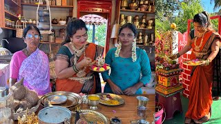 karthika pournami pooja ki goduma pongadaalukobbari halwapanner biryani amp panner curry [upl. by Akinit]