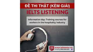 Information day Training courses for workers in the hospitality industry Vol 2 Test 9 Section 2 [upl. by Letrice]