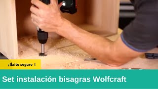 Set para instalación de bisagras de cazoleta Ø 35 mm Wolfcraft ¡ Éxito seguro [upl. by Wang]