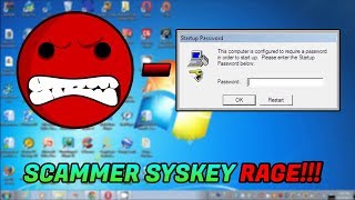 I put a SYSKEY on a scammers pc and he RAGED SYSKEYD [upl. by Yettie]