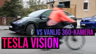 Tesla Vision mot vanliga 360kamera – en är bättre än den andra [upl. by Mari]