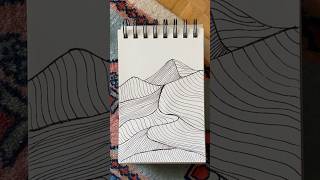 Linocut design ideas  mountains linocut drawing art shorts [upl. by Jeffie964]