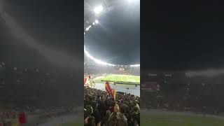 DELIRIO CURVA SUD ROMA FEYENOORD 70000 TIFOSI [upl. by Britt]