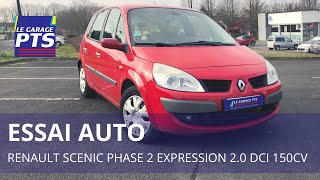 TEST  RENAULT SCENIC 2 PHASE 2 EXPRESSION 2 0 DCI 150CV BVA6 [upl. by Xila]