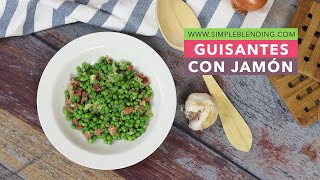 GUISANTES CON JAMÓN  Receta de guisantes frescos  Receta de guisantes fácil y saludable [upl. by Anipsed]