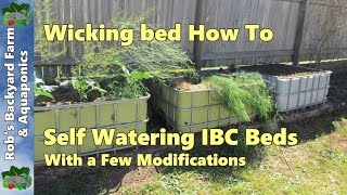 Self watering Wicking bed IBC beds with a few modifications [upl. by Aiek]