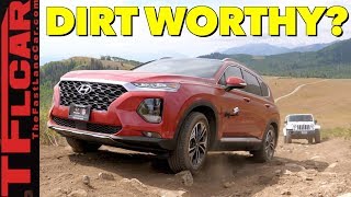 2019 Hyundai Santa Fe OffRoad Review Does a Locking Center Diff Help [upl. by Brackely]