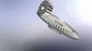 Bevel gear animation [upl. by Einnahc666]