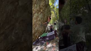 Layback Larry V7 Moores Wall Bouldering [upl. by Renat]