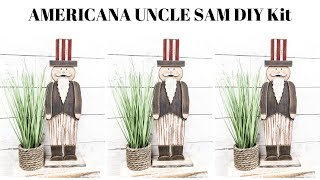 Standing Uncle Sam Americana DIY craft tutorial  PATRIOTIC [upl. by Ellenohs]